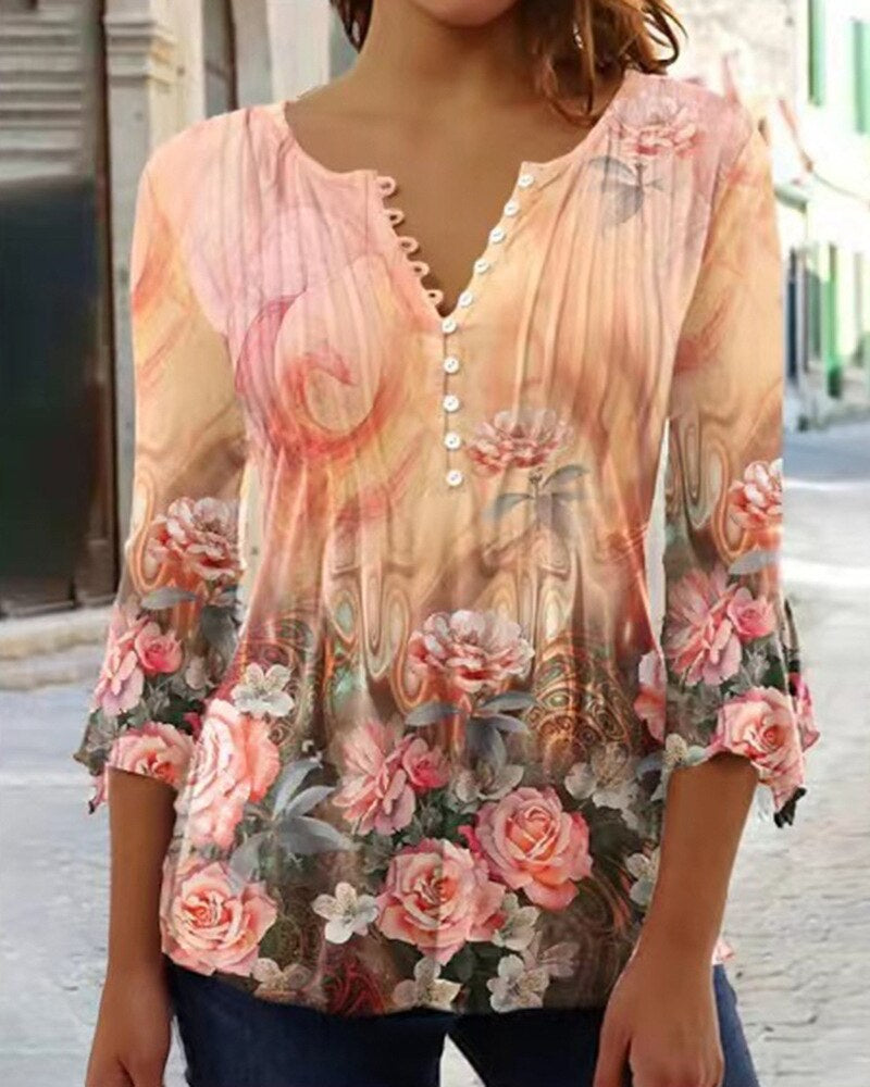 Reya | Women's Elegant Floral Top