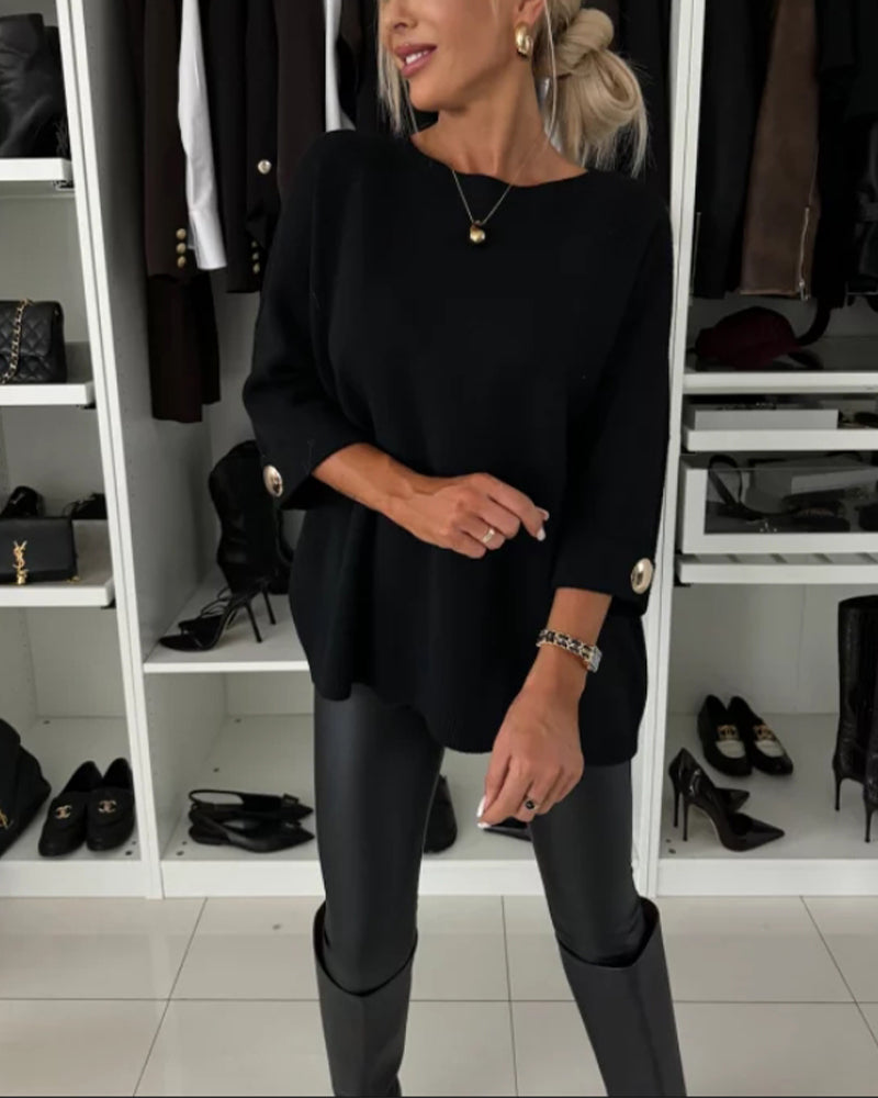 Maria | Women's Cozy Sweater | Buttoned