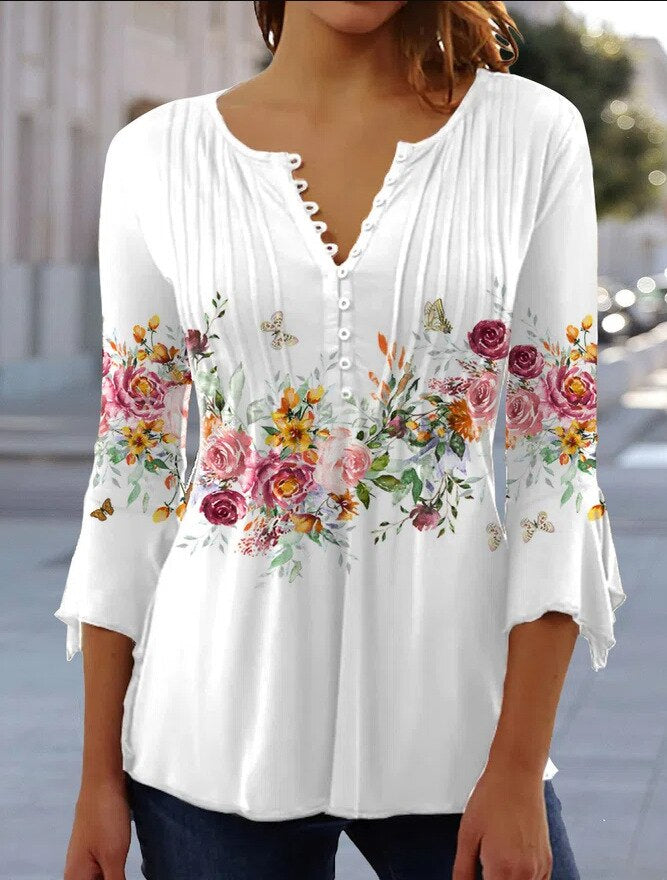 Reya | Women's Elegant Floral Top