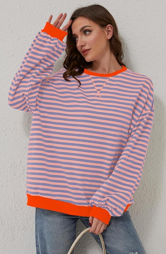 Grace™ Striped oversized jumper