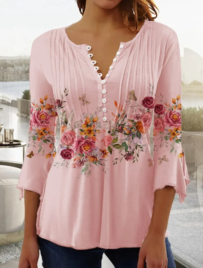 Reya | Women's Elegant Floral Top