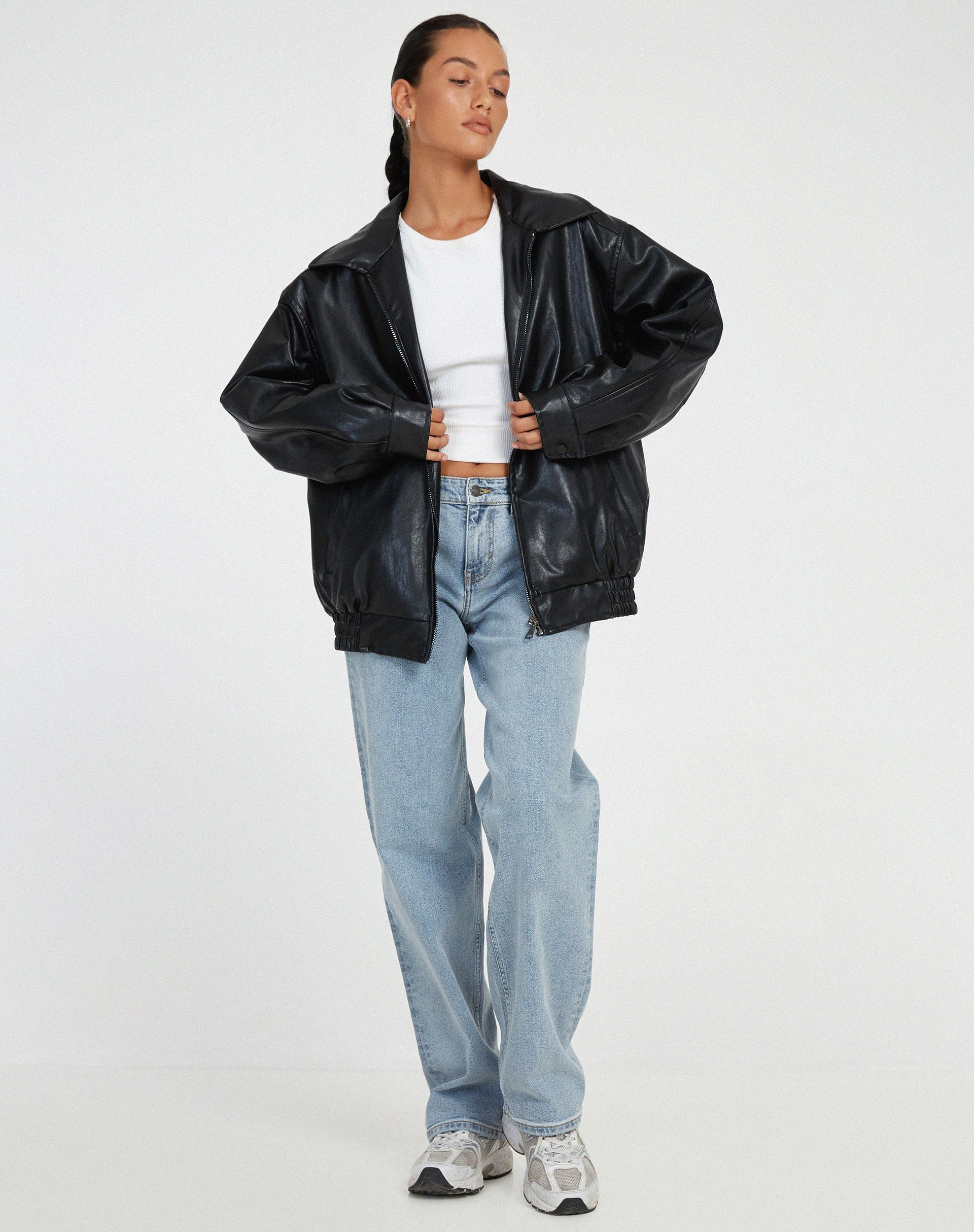 Ciara | Women's Loose Leather Jacket