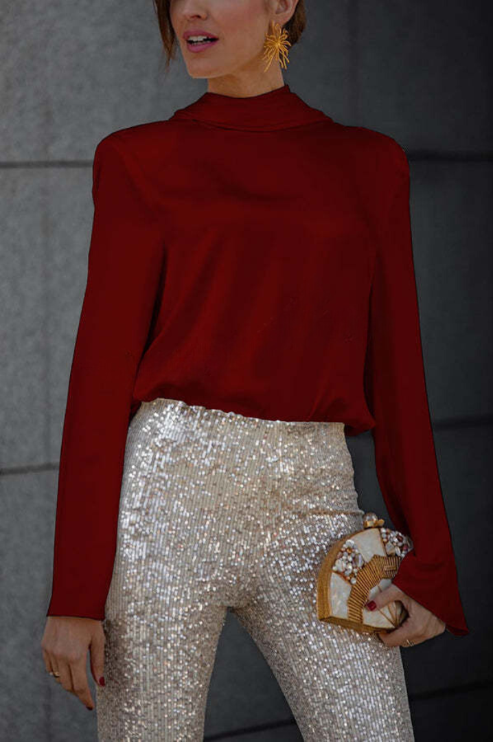 Draven | Chain-Back Draped Blouse