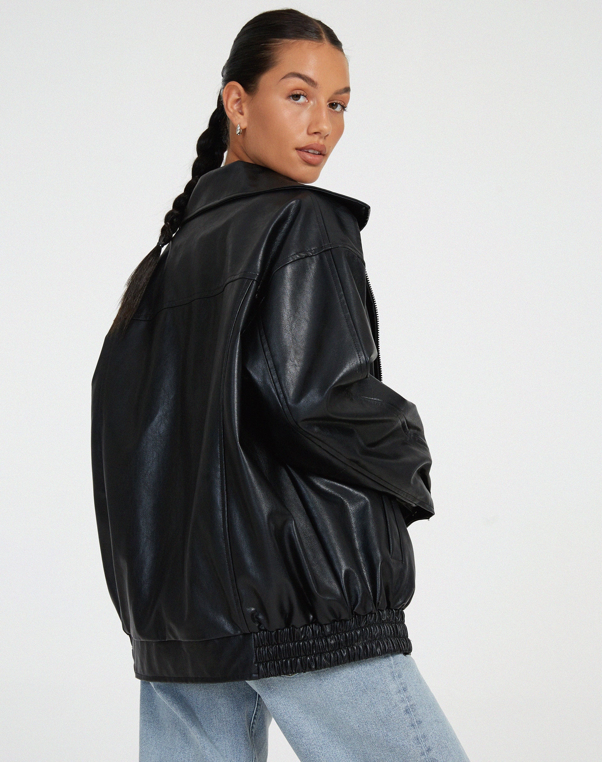 Ciara | Women's Loose Leather Jacket