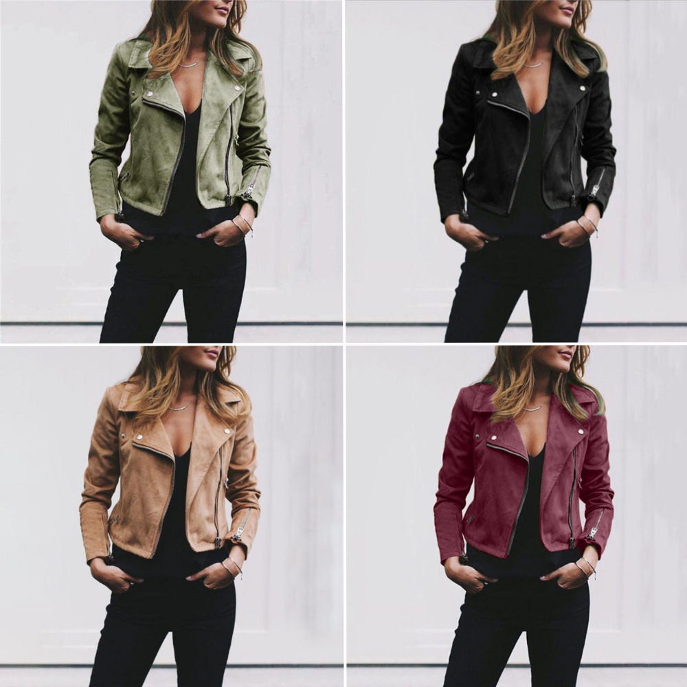 Faustine | Women's Suede Biker Jacket
