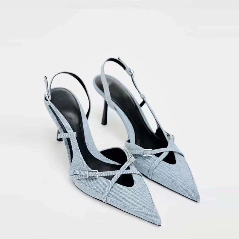 Luna's Denim High Heels