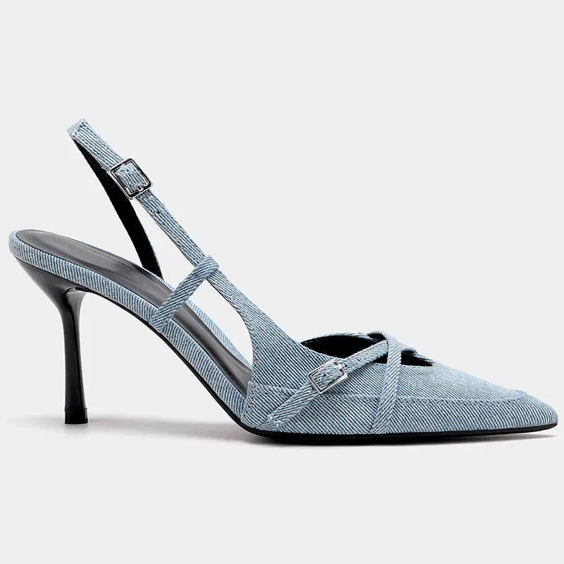 Luna's Denim High Heels