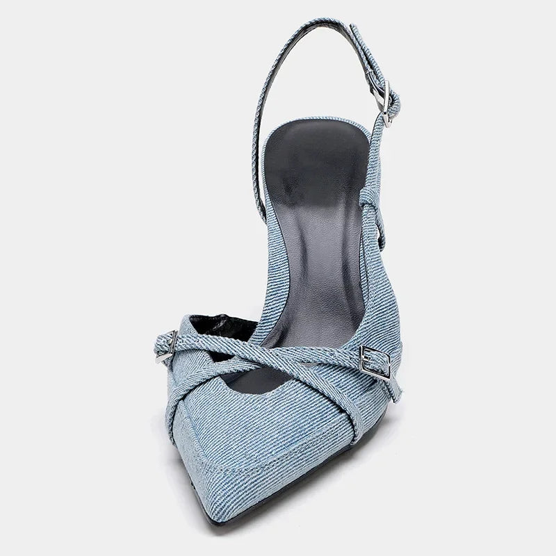 Luna's Denim High Heels