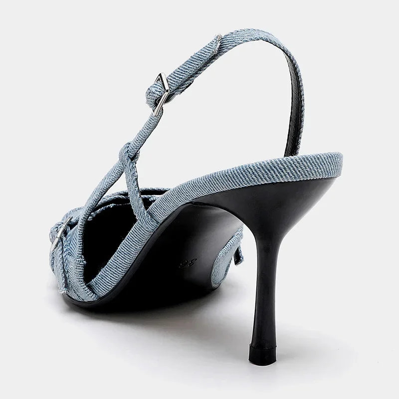 Luna's Denim High Heels