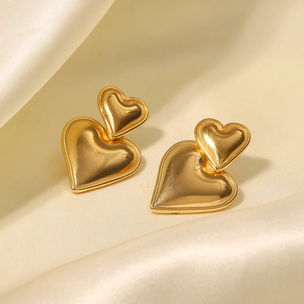 Luna’s Eternal Love Bold Heart Earrings