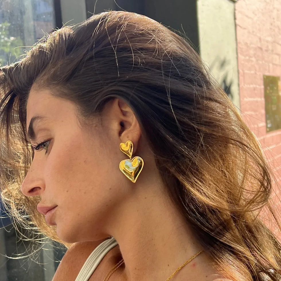 Luna’s Eternal Love Bold Heart Earrings