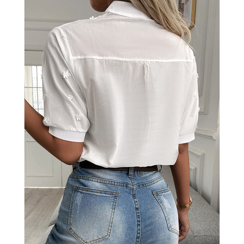 Paloma | Women's Floral White Blouse