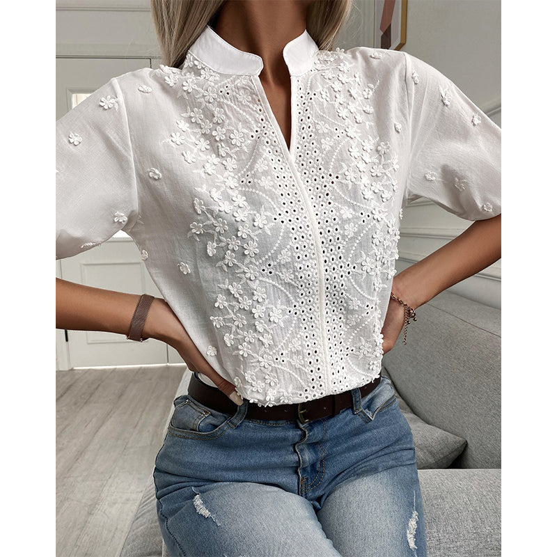Paloma | Women's Floral White Blouse