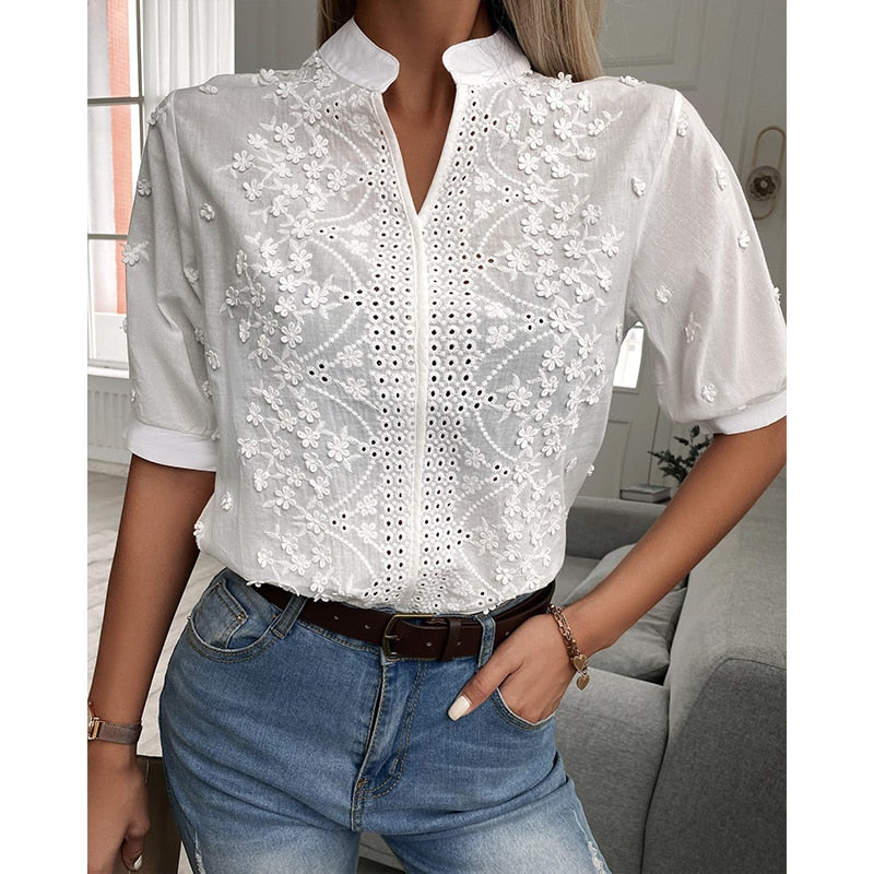 Paloma | Women's Floral White Blouse