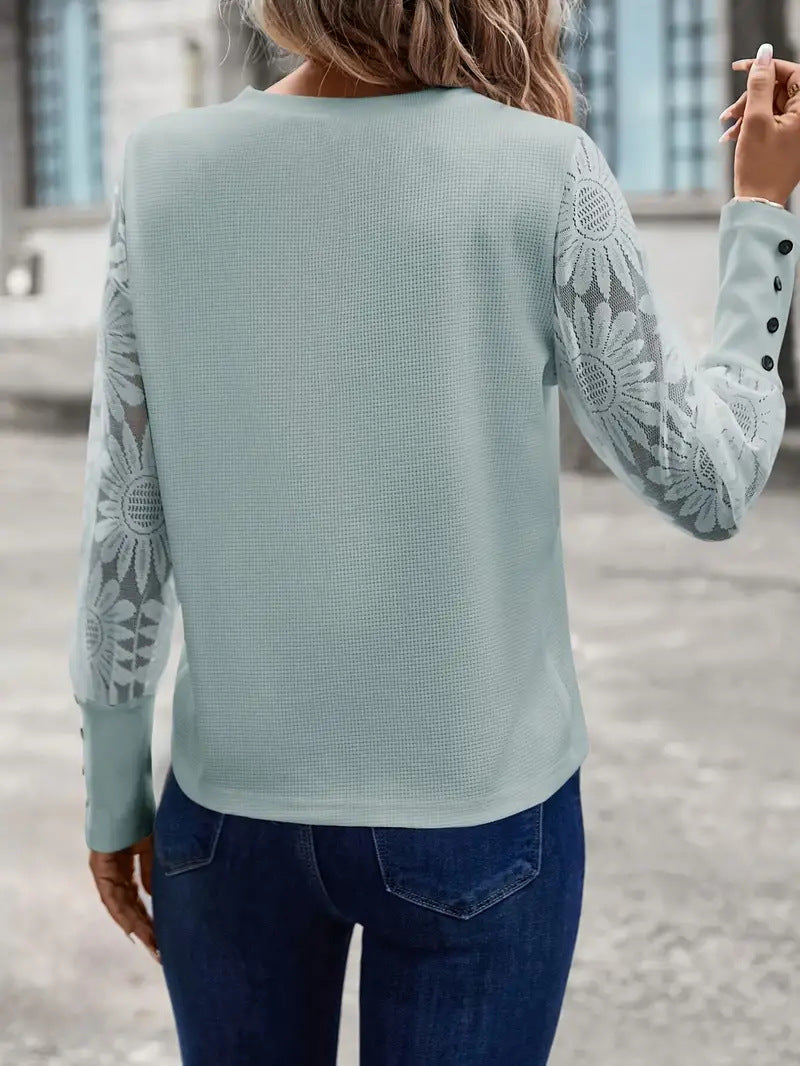 Aven | Long Floral Sleeve Top