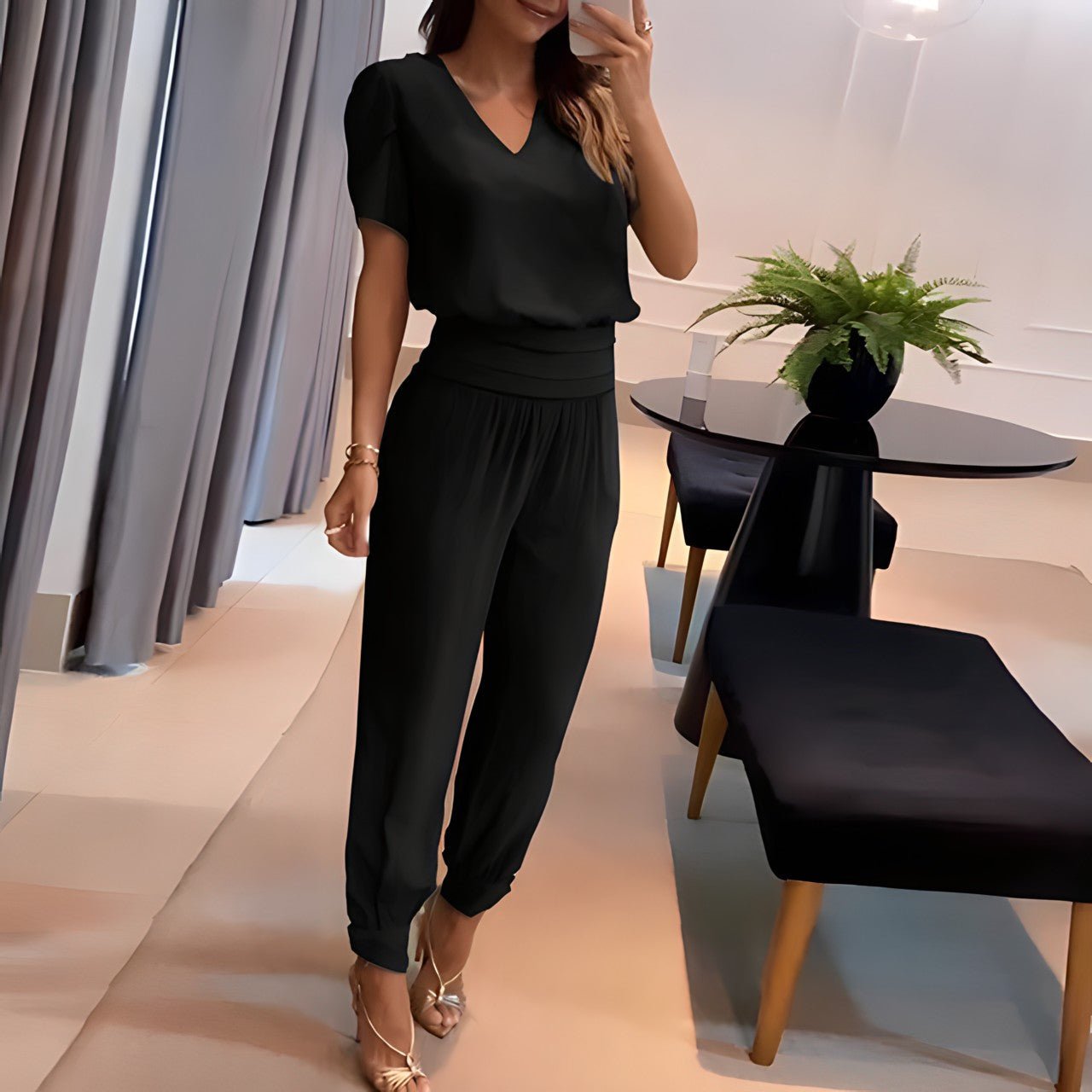 Theia | Blouse and Pants Set