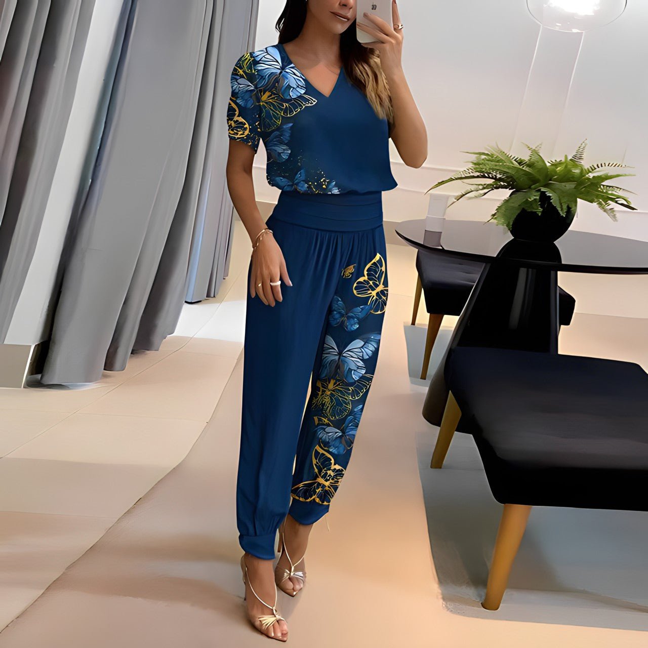 Theia | Blouse and Pants Set