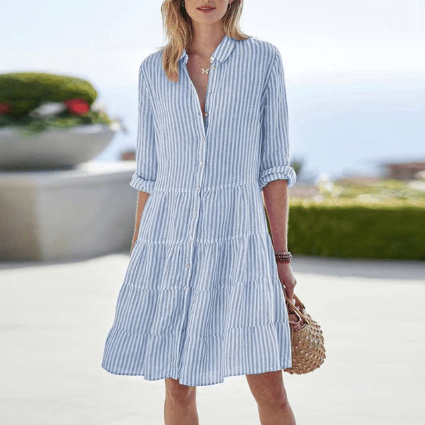 Hespera | Striped Summer Dress