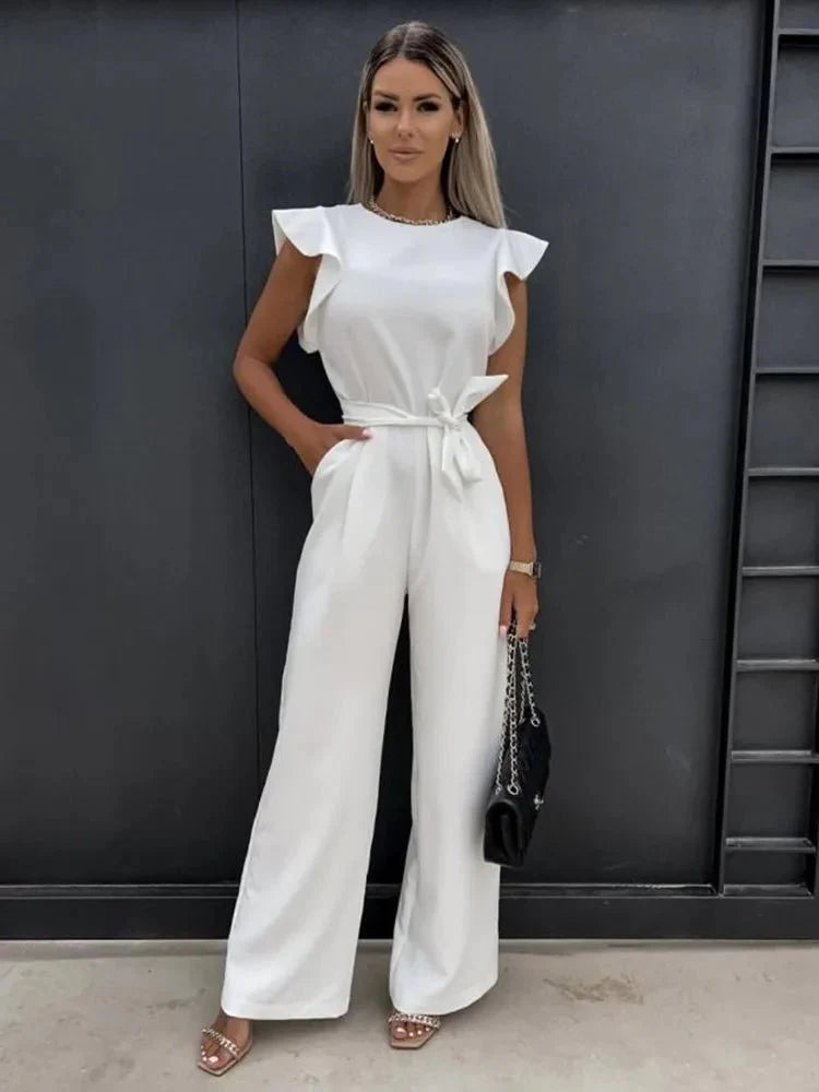 Iriselle | Jumpsuit with Ruffled Sleeves