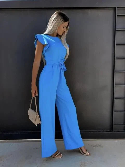 Iriselle | Jumpsuit with Ruffled Sleeves