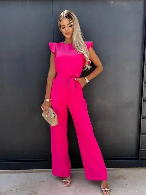 Iriselle | Jumpsuit with Ruffled Sleeves