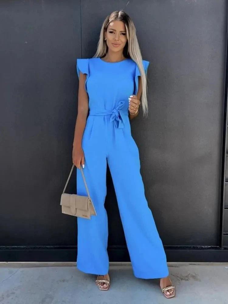 Iriselle | Jumpsuit with Ruffled Sleeves