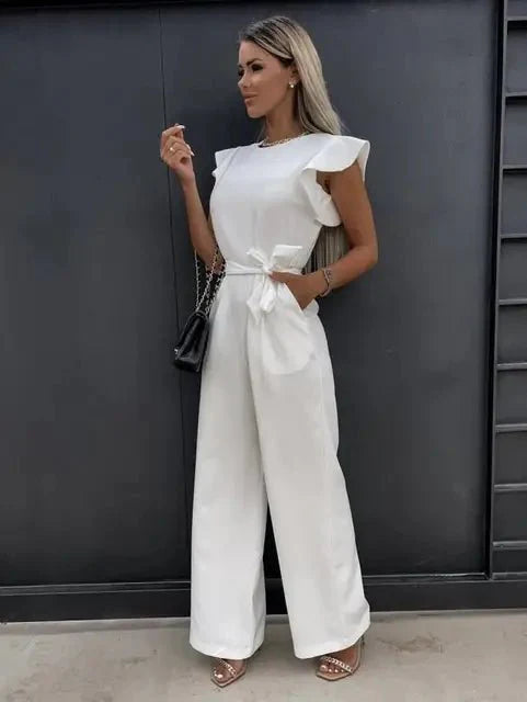 Iriselle | Jumpsuit with Ruffled Sleeves