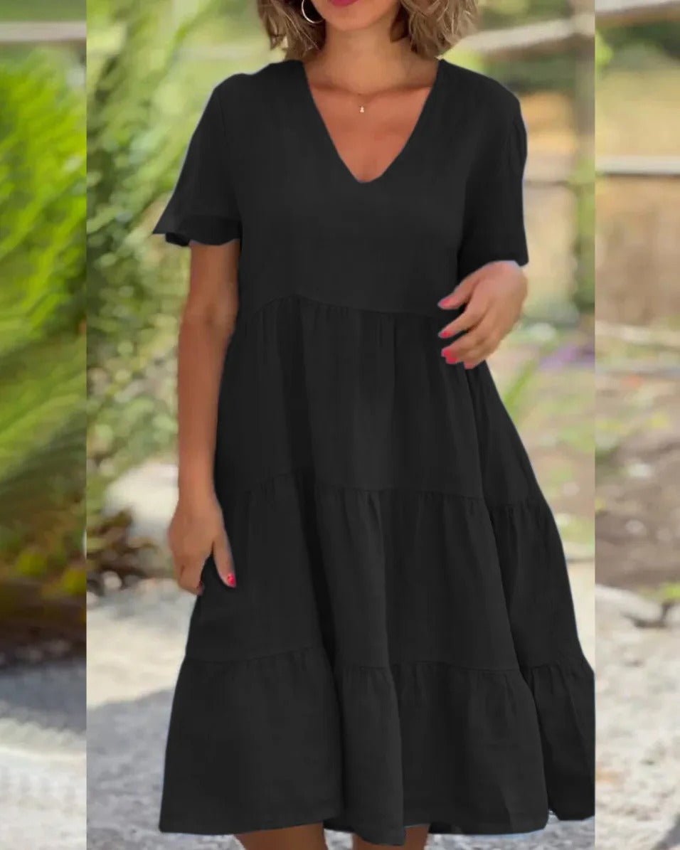 Nova | Flowing V-Neck Dress