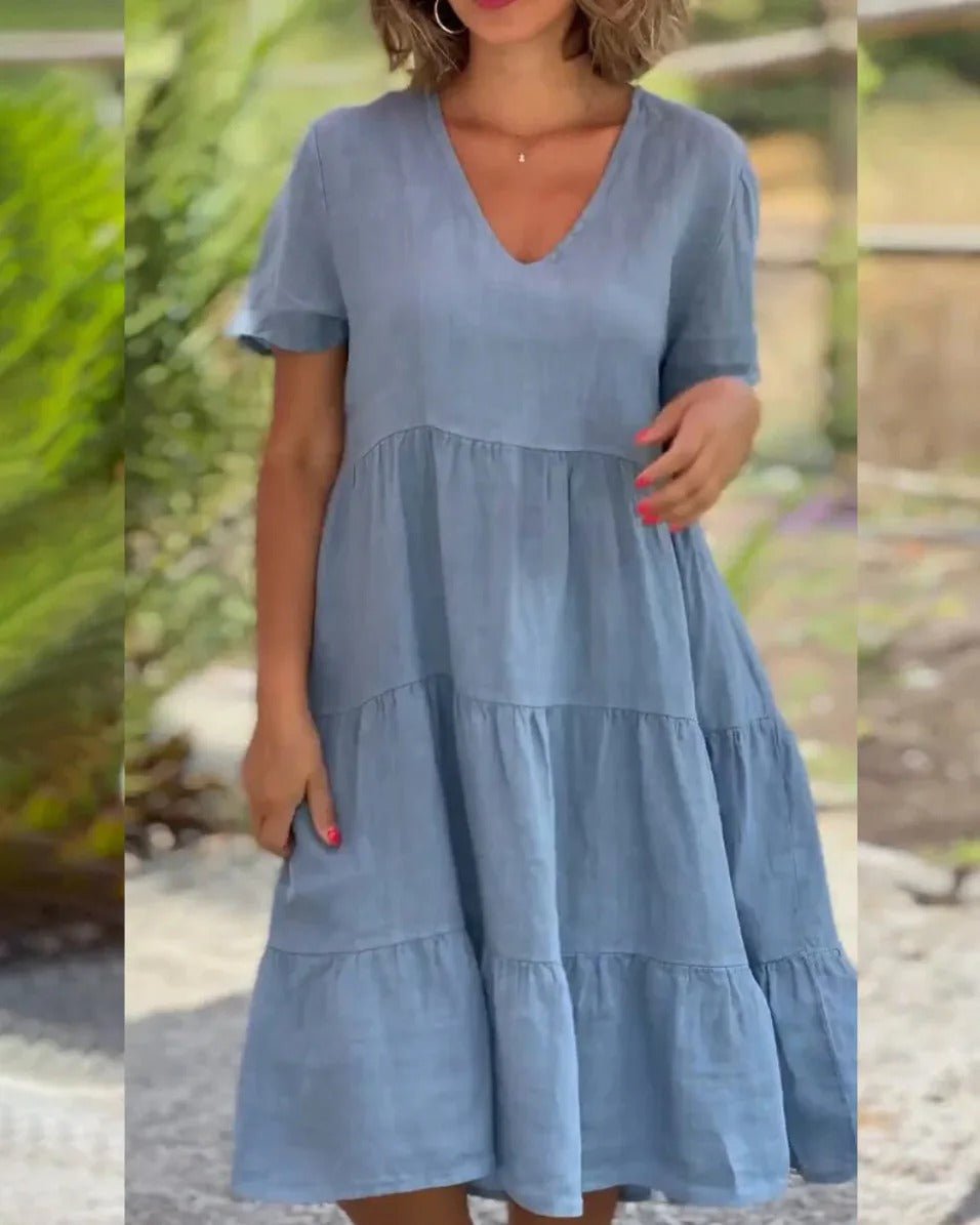 Nova | Flowing V-Neck Dress