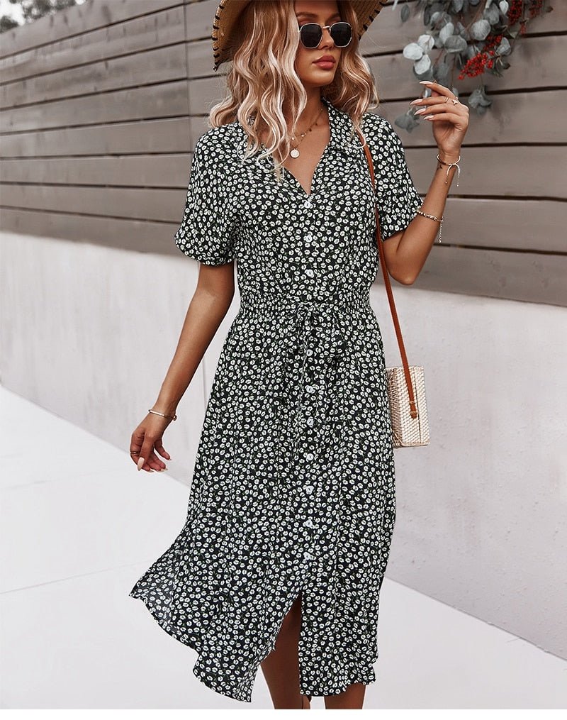 Amaya | Belted Floral Dress