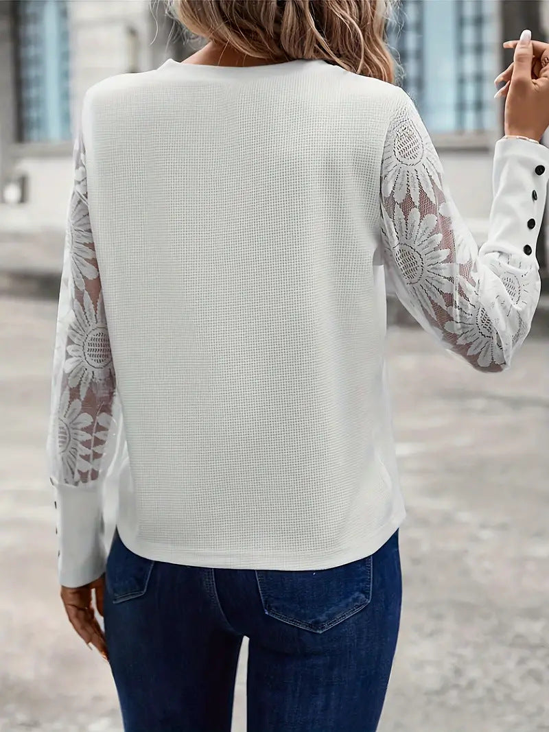 Aven | Long Floral Sleeve Top
