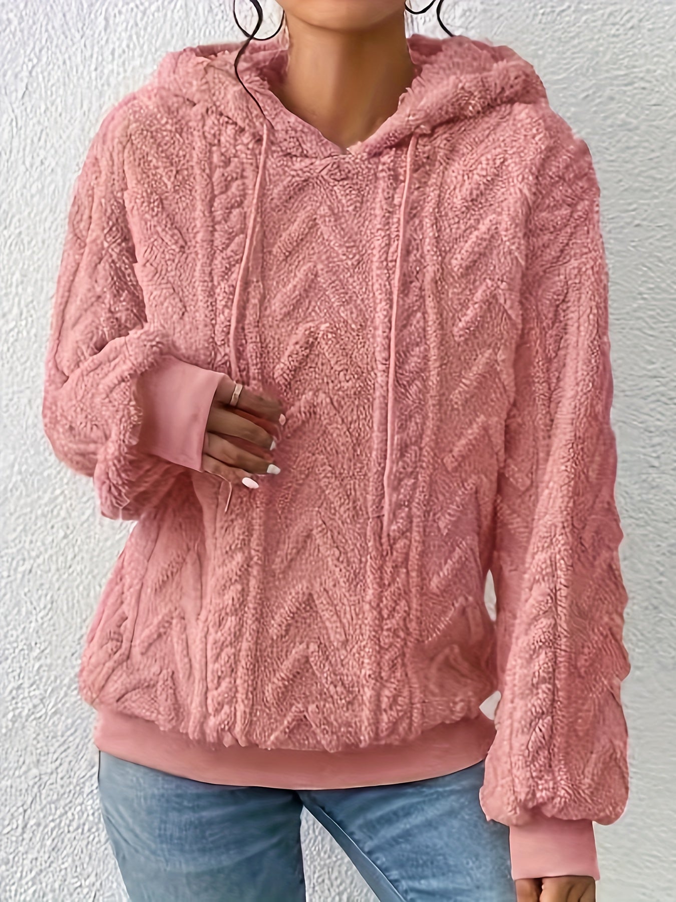 Scarlett Drawstring Teddy Hoodie