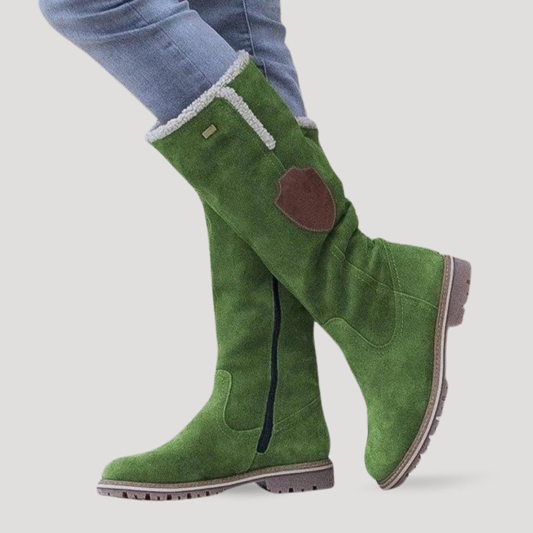 Azariah | Rugged Suede Knee Boots