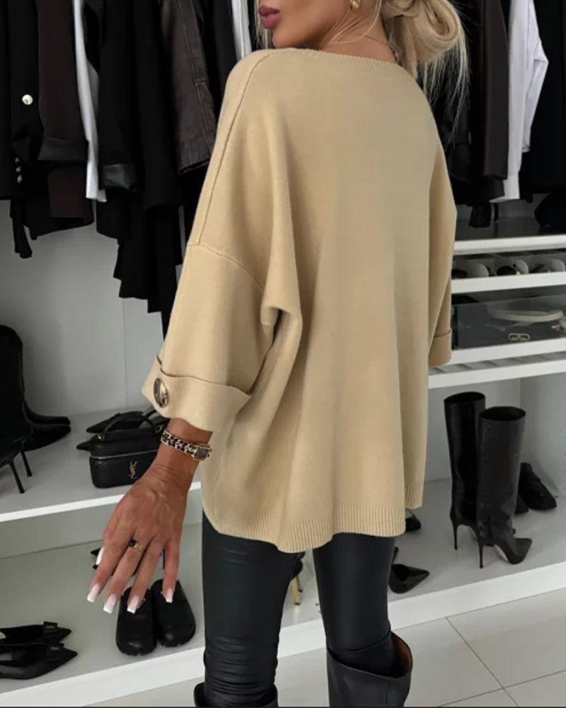 Maria | Women's Cozy Sweater | Buttoned