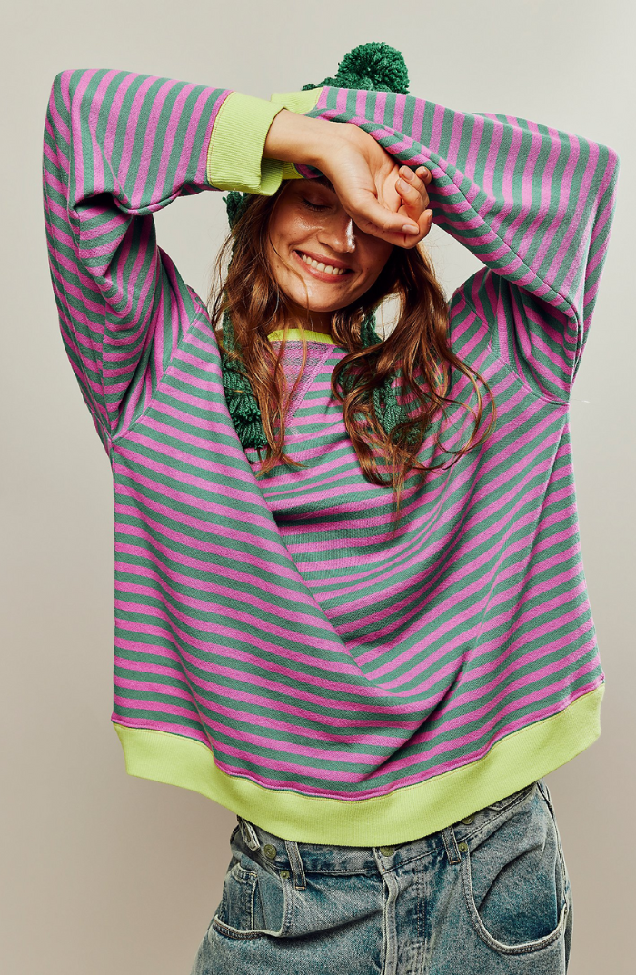 Grace™ Striped oversized jumper