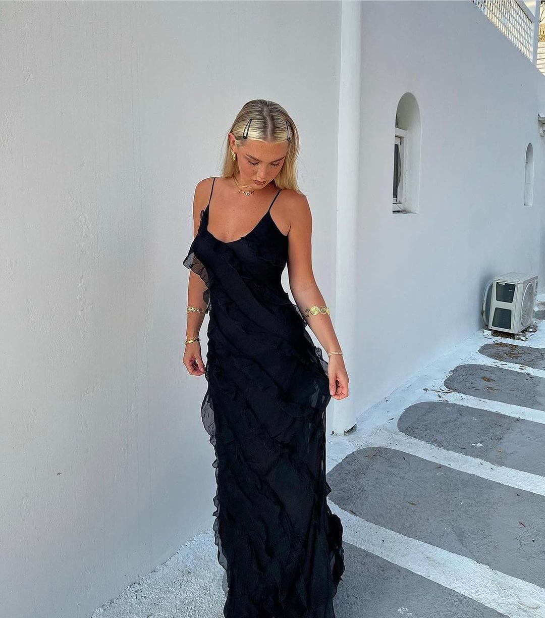 Vienna | Women's Ruffle Dress | Maxi