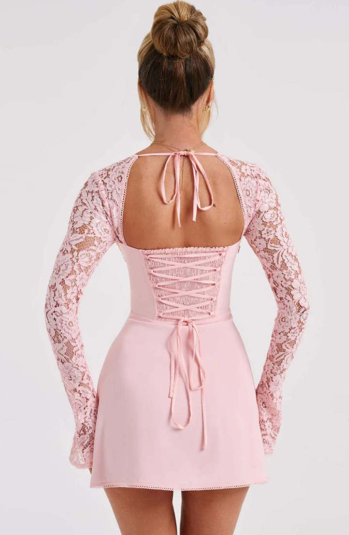 Freesia | Women's Long Sleeve Wedding Guest Dress | Mini
