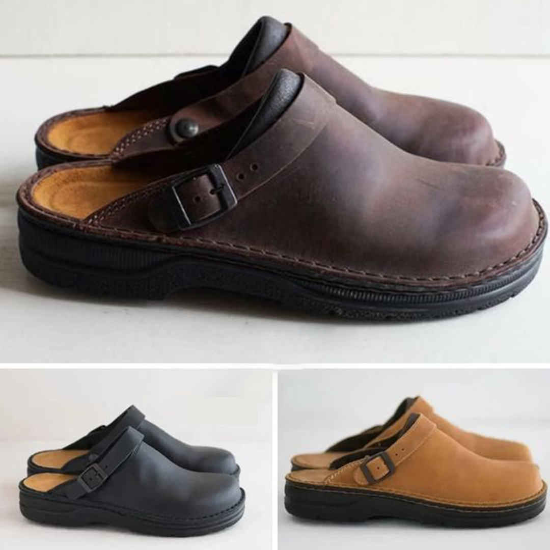 Alex | Comfortable Leather Clogs