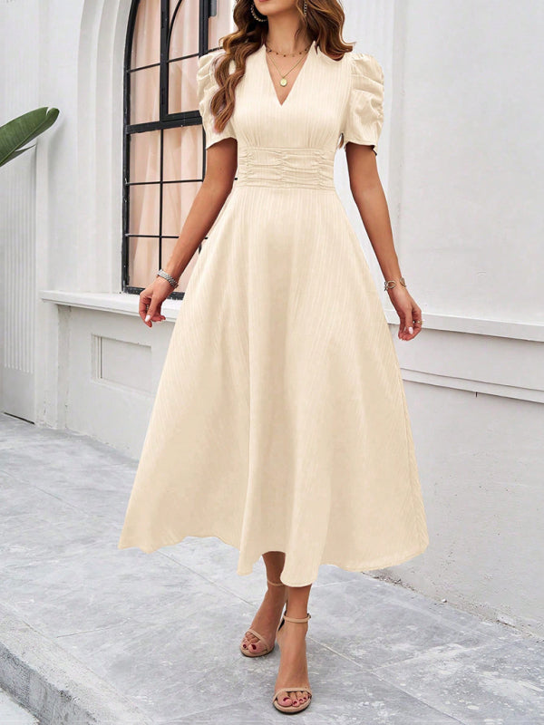 Cantara | Midi Dress with Puff Sleeves
